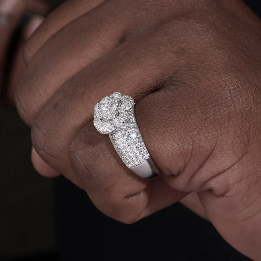 Moissanite or Cubic Zirconia Statement Ring for Men, image 5