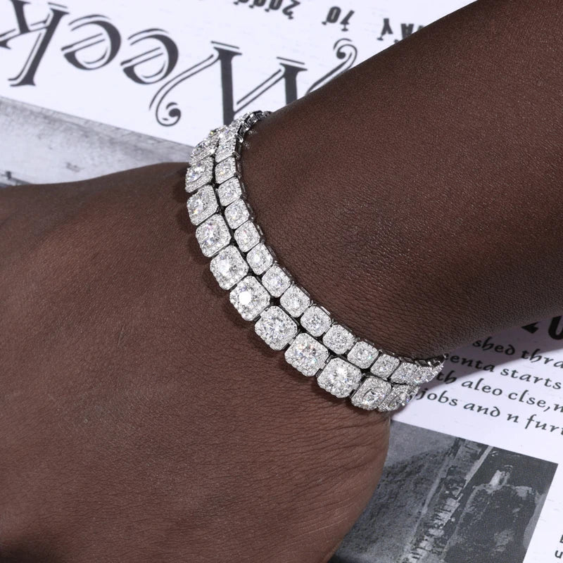 8mm Iced Out Square Tennis Bracelet, image 6