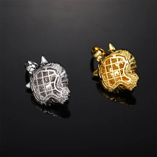 Iced Out Tiger Head Pendant Necklace for Men, image 5