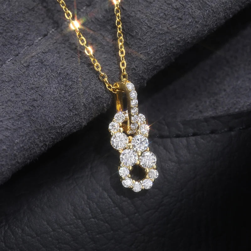 Moissanite Figure Eight Pendant Necklace, image 3