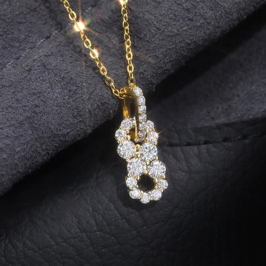 Moissanite Figure Eight Pendant Necklace, image 3
