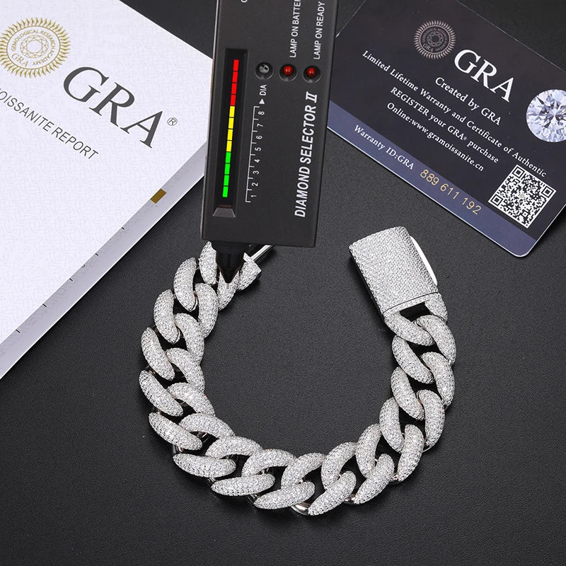 14mm Iced Out Cuban Link Bracelet for Men, image 3