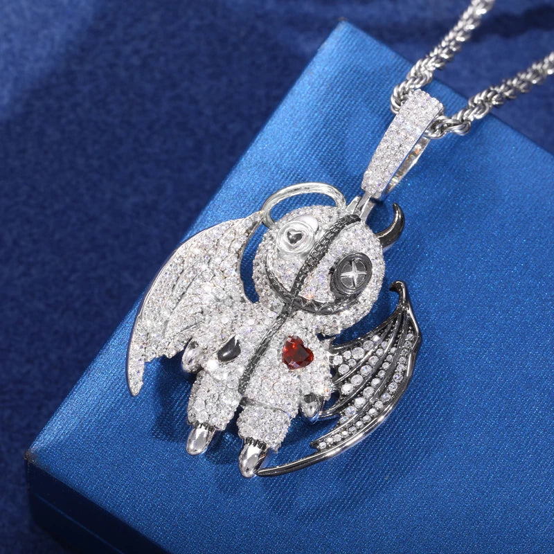 Iced Out Angel & Devil Pendant for Men, image 5