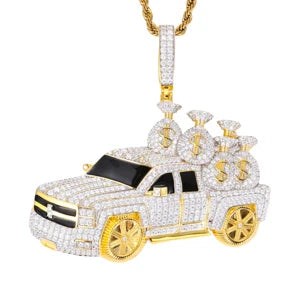 Iced Out Money Pendant Necklace for Men, image 8