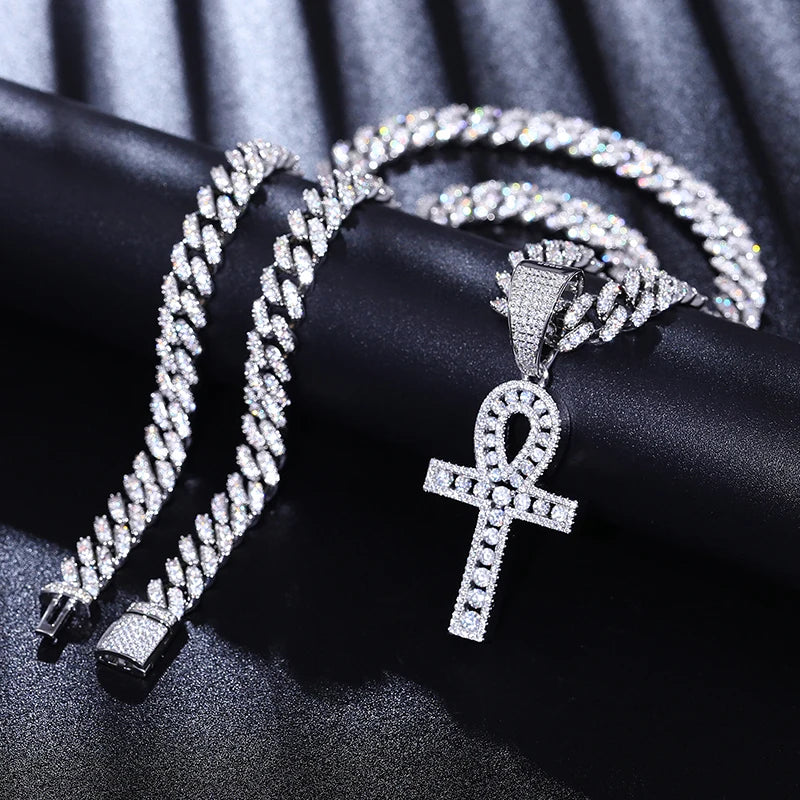 Iced Out Ankh Pendant for Men, image 4