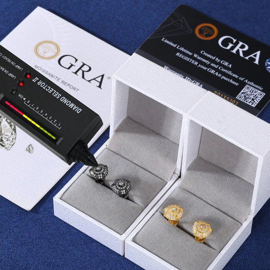 Moissanite Stud Earrings for Men, image 5