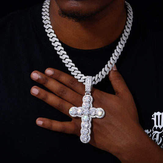 Iced Out Cross Pendant for Men, image 5