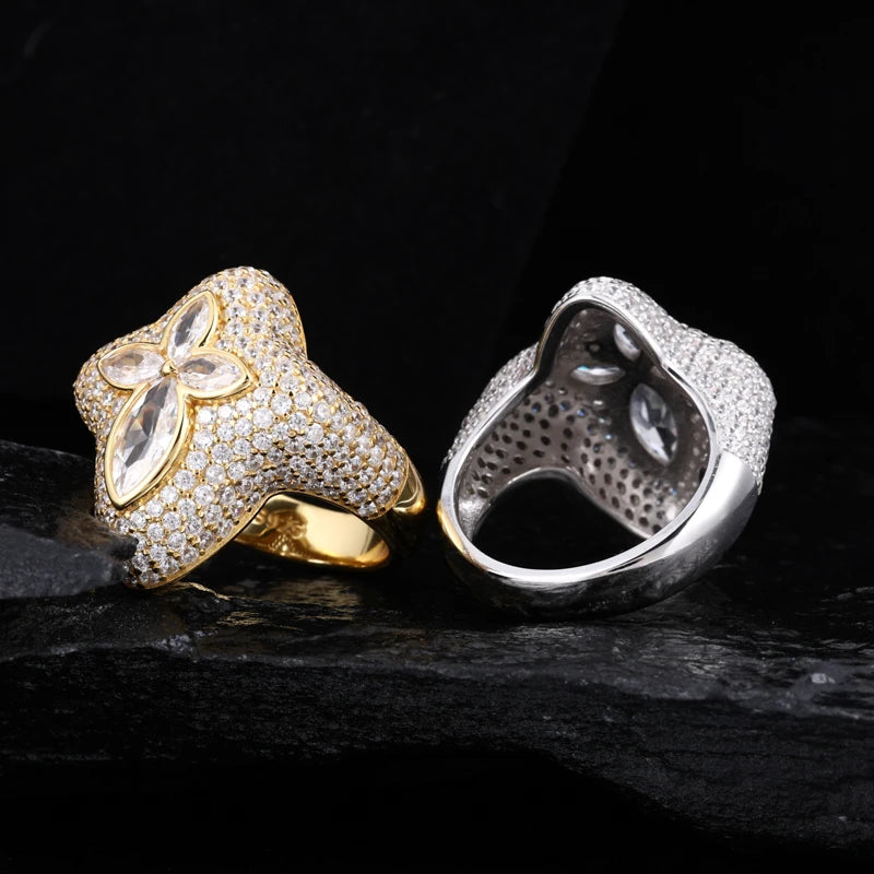 Iced Out Pave Statement Ring for Men, image 4