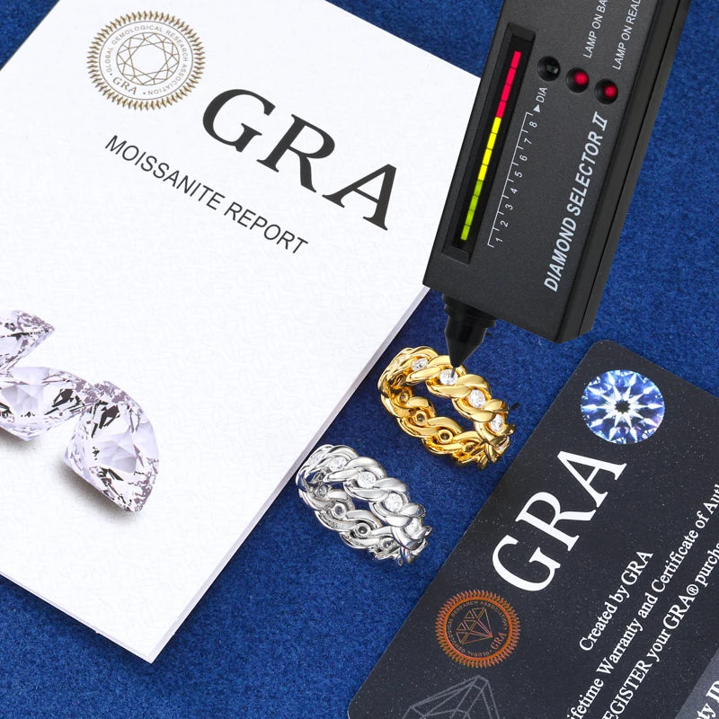 Iced Out Cuban Link Ring for Men, image 2