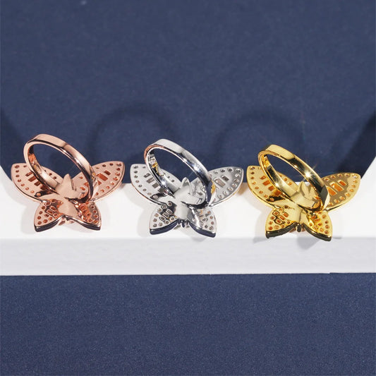 Iced Out Baguette Butterfly Ring, image 4