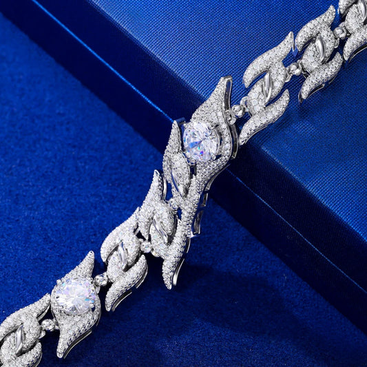 Iced Out Thorn Link Bracelet for Men, image 6