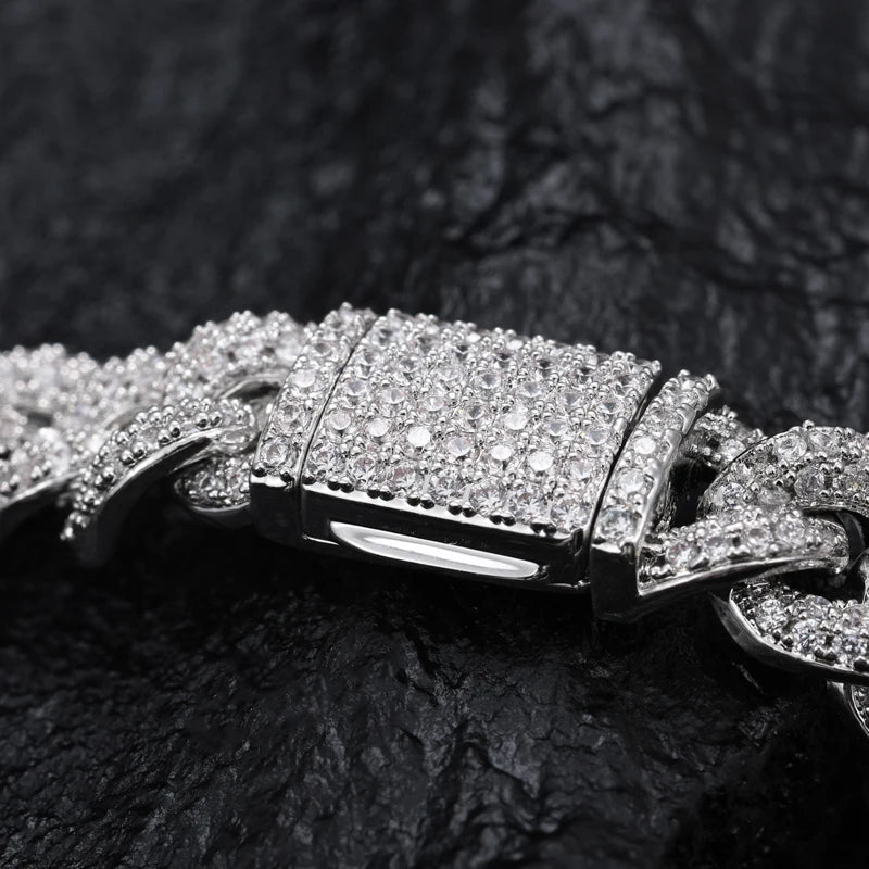 8mm Iced Out Cuban Link Bracelet for Men, image 5