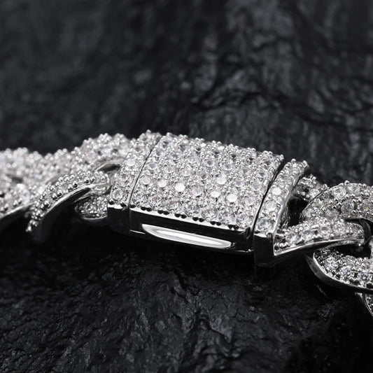8mm Iced Out Cuban Link Bracelet for Men, image 5