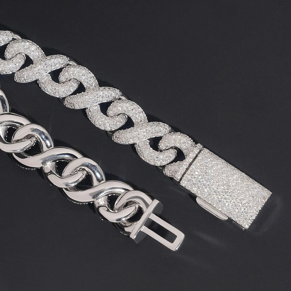 13mm Iced Out Moissanite Cuban Link Bracelet for Men, image 6