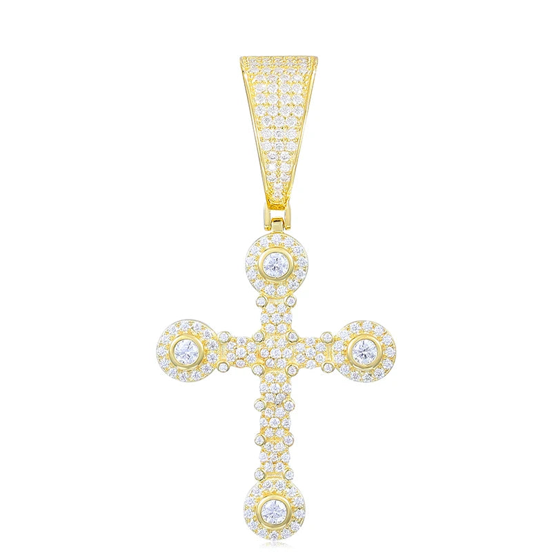 Iced Out Cross Pendant Necklace for Men, image 9
