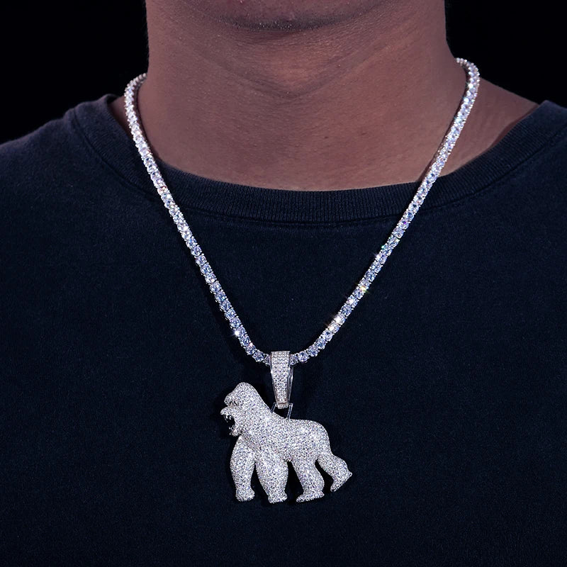 Iced Out Gorilla Pendant for Men, image 7