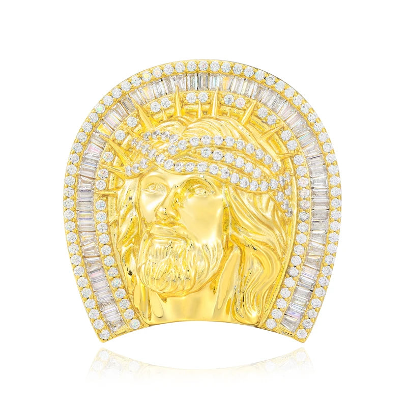 Iced Out Jesus Head Ring for Men, image 9