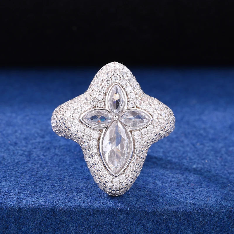 Iced Out Cross Ring for Men, image 5