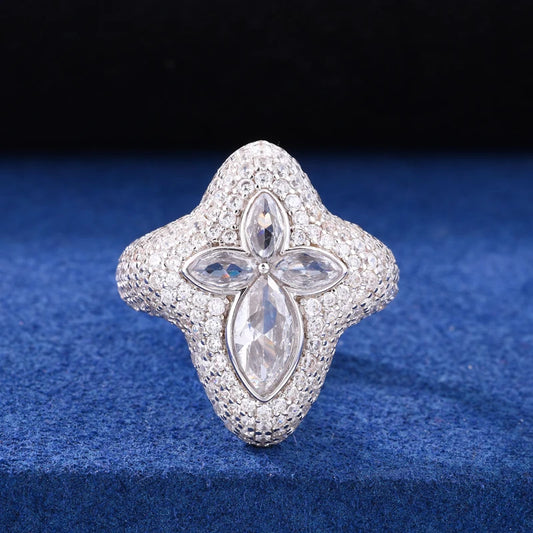 Iced Out Cross Ring for Men, image 5