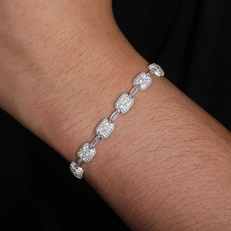 7mm Iced Out Link Bracelet for Men, image 6