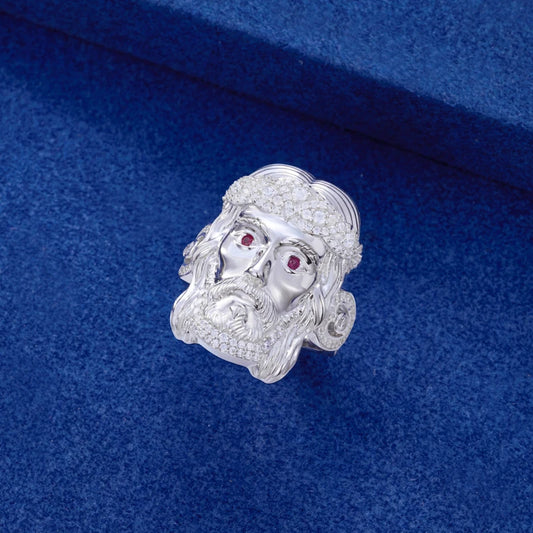 Iced Out Jesus Portrait Ring for Men, image 6
