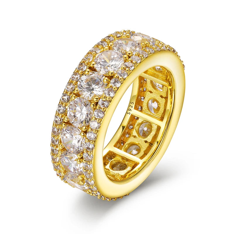 Iced Out Eternity Band Ring for Men
