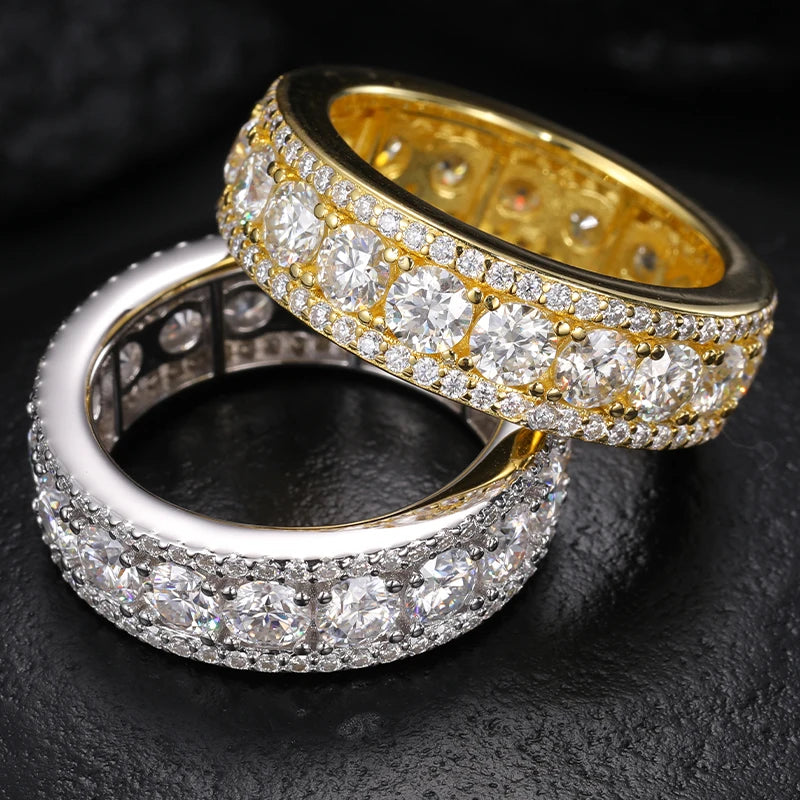Iced Out Eternity Band Ring for Men, image 3