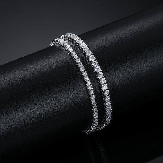 2mm or 3mm Adjustable Moissanite Tennis Bracelet, image 5