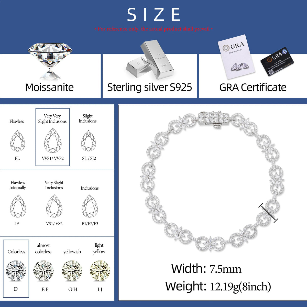 Iced Out Marquise Infinity Link Bracelet for Men, image 2