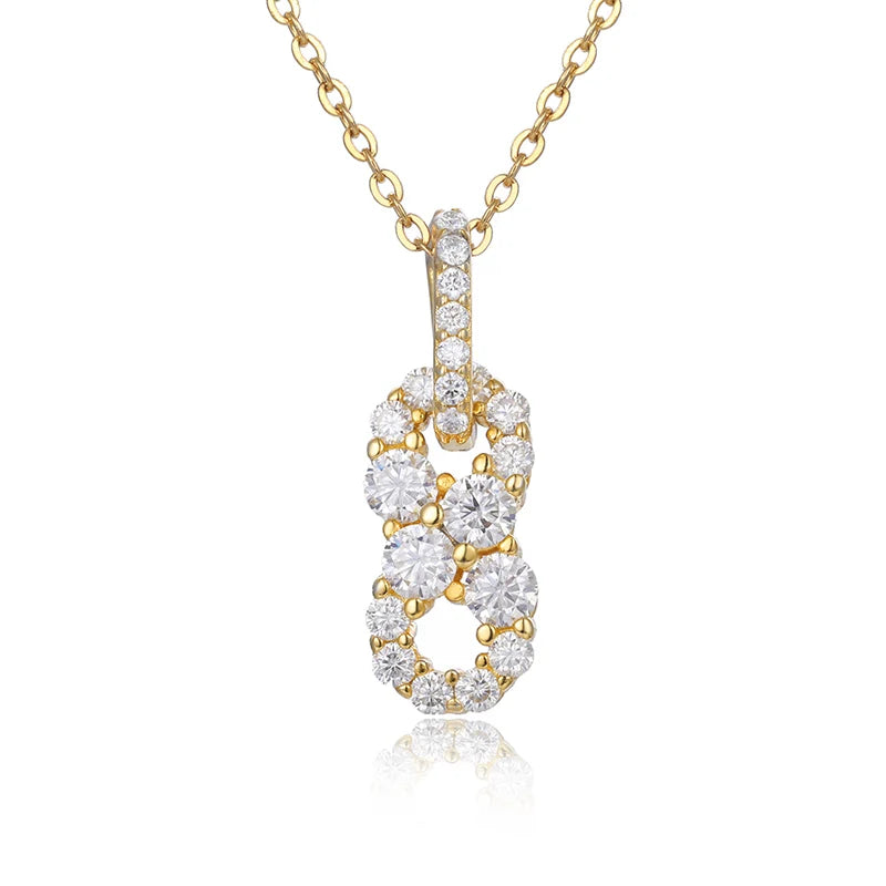 Moissanite Figure Eight Pendant Necklace, image 7