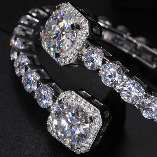 Iced Out Bangle or Tennis Bracelet for Men, image 6