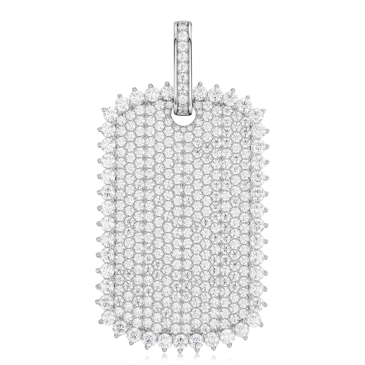 Iced Out Dog Tag Pendant for Men, image 3