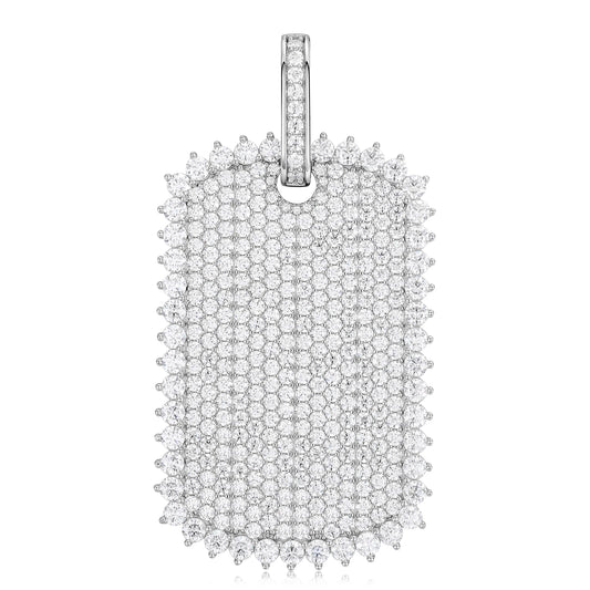 Iced Out Dog Tag Pendant for Men, image 3