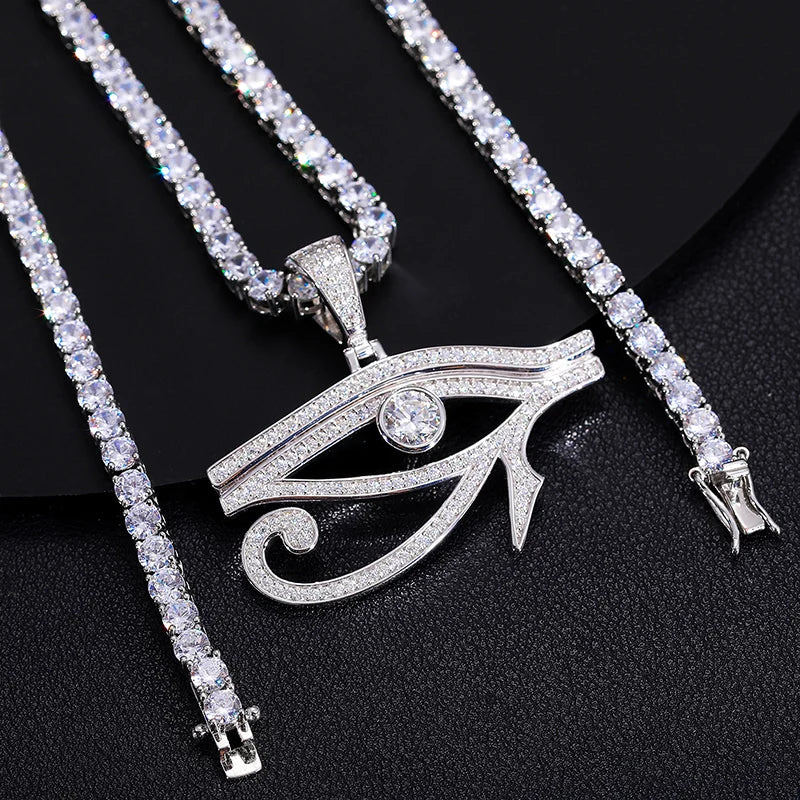 Moissanite Eye of Horus Pendant for Men, image 5