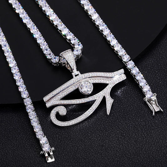 Moissanite Eye of Horus Pendant for Men, image 5