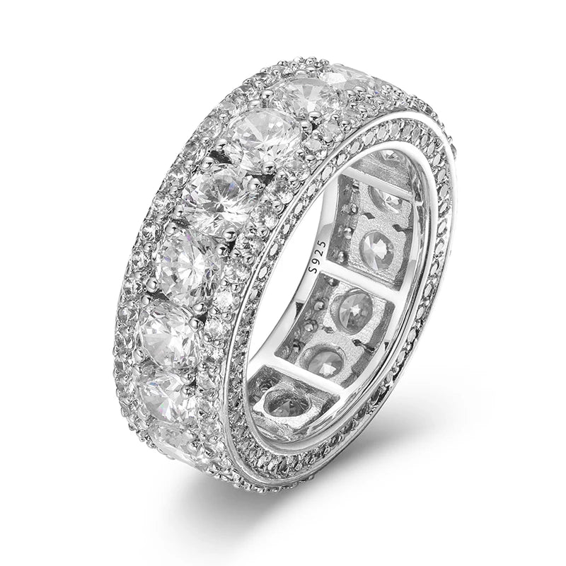 Iced Out Eternity Band Ring for Men, image 9