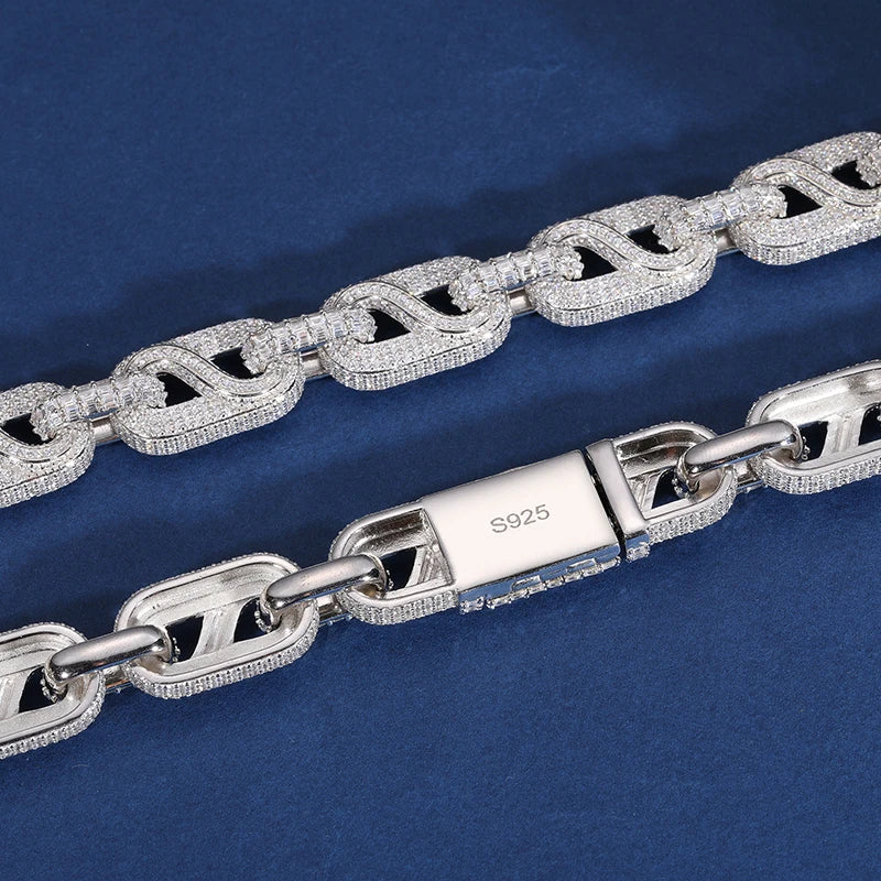 Iced Out Baguette Cuban Link Chain for Men, image 5