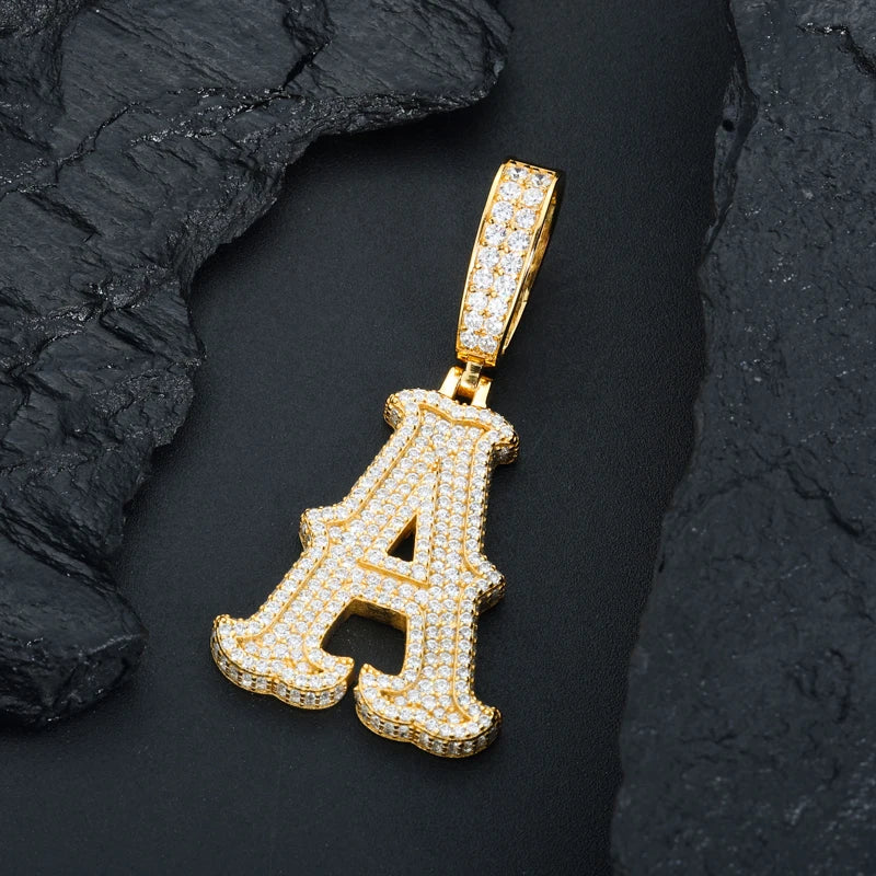 Iced Out Letter Pendant for Men, image 2