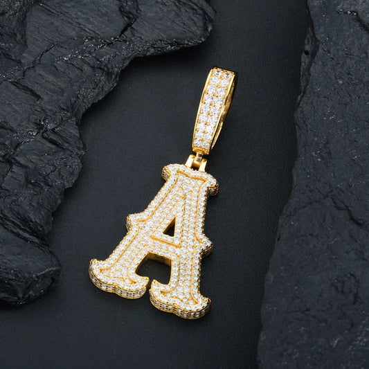 Iced Out Letter Pendant for Men, image 2