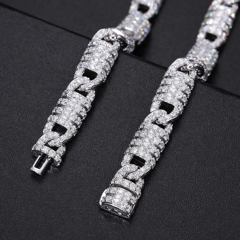 Iced Out Link Necklace for Men, image 4