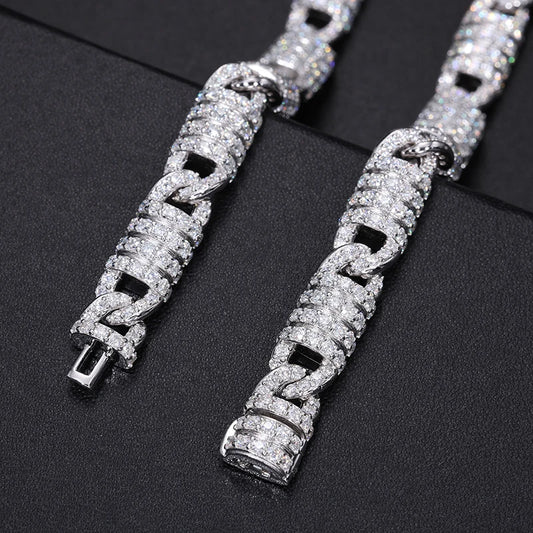 Iced Out Link Necklace for Men, image 4