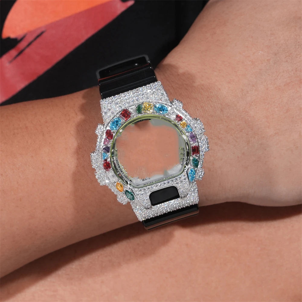 Iced Out Watch Bezel and Strap Set, image 4