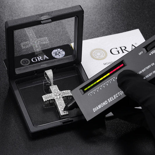 Iced Out Cross Pendant for Men, image 3