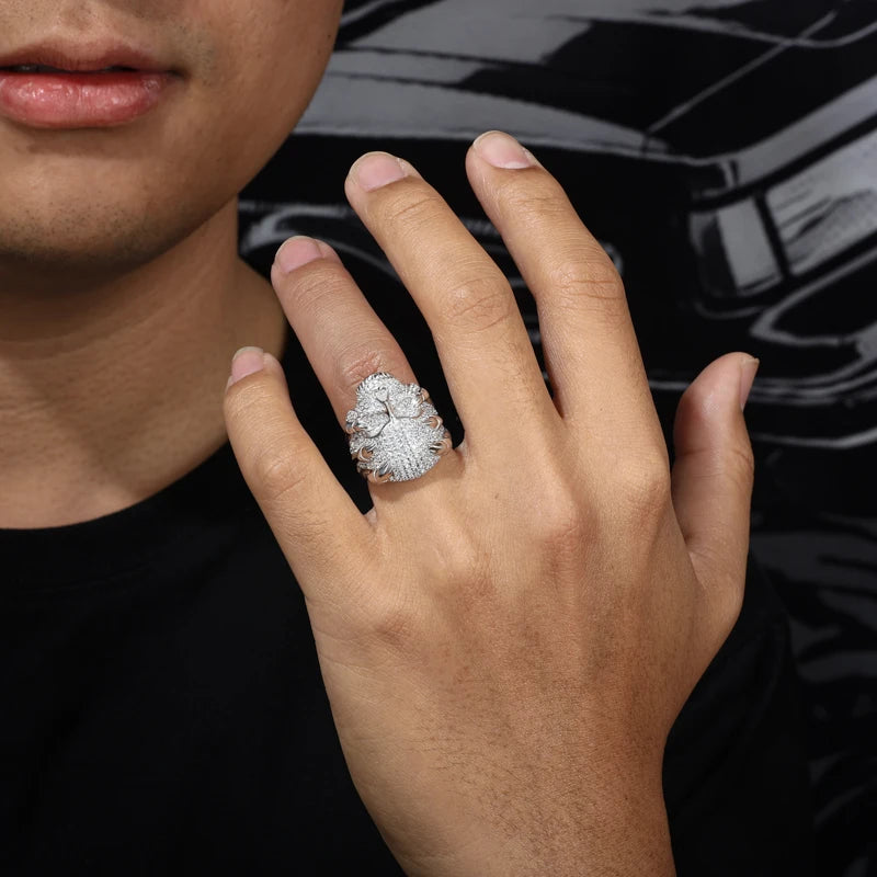 Iced Out Skull Ring for Men, image 5