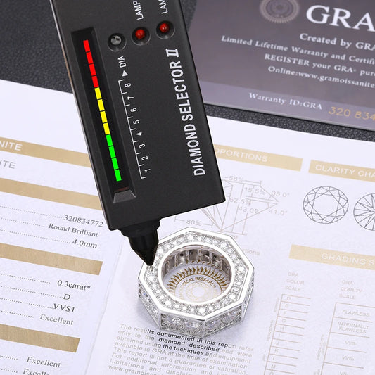 Iced Out Faceted Band Ring for Men, image 6
