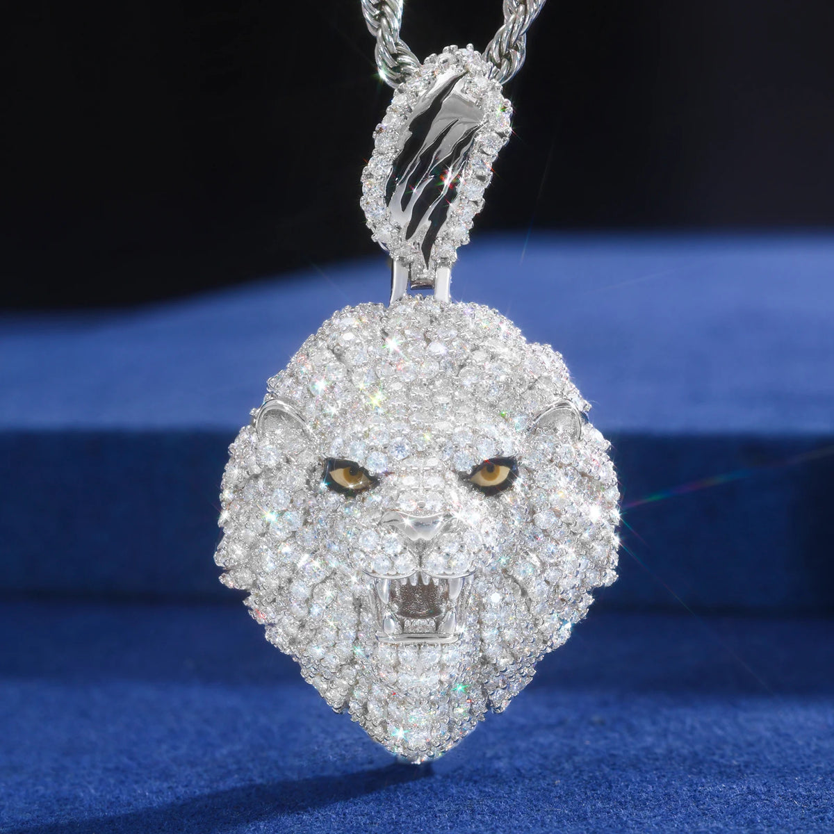 Iced Out Animal Head Pendant for Men, image 17