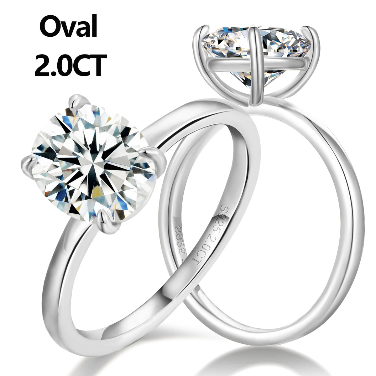 Moissanite Solitaire Engagement Rings, image 15