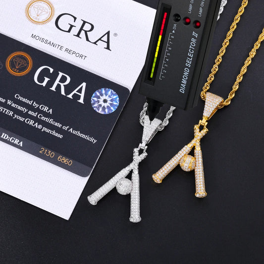 Moissanite Letter A Pendant Necklace, image 3