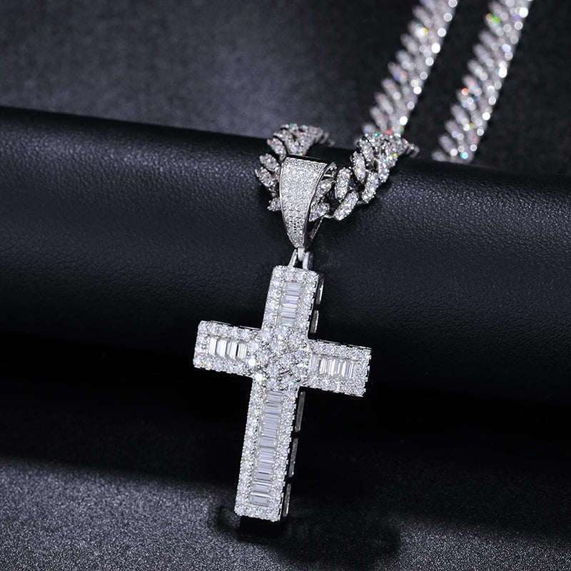 Iced Out Cross Pendant for Men, image 5