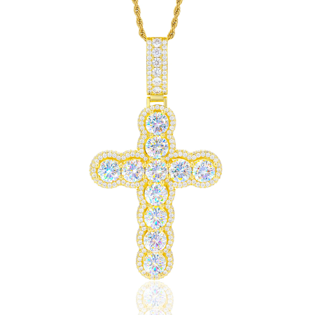 Iced Out Cross Pendant for Men, image 7